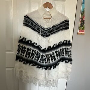Peruvian Alpaca wool Women's Poncho